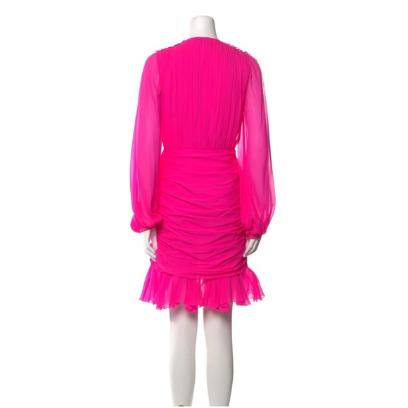 GIAMBATTISTA VALLI Wrap-effect ruffled silk-georgette mini dress - Picture 5 of 9